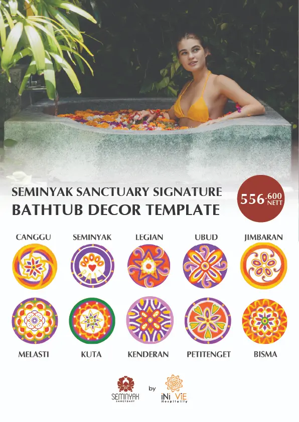 FLOWER DECOR SIGNATURE ON THE BATHTUB