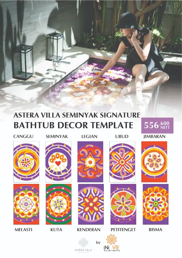 FLOWER DECOR SIGNATURE ON THE BATHTUB