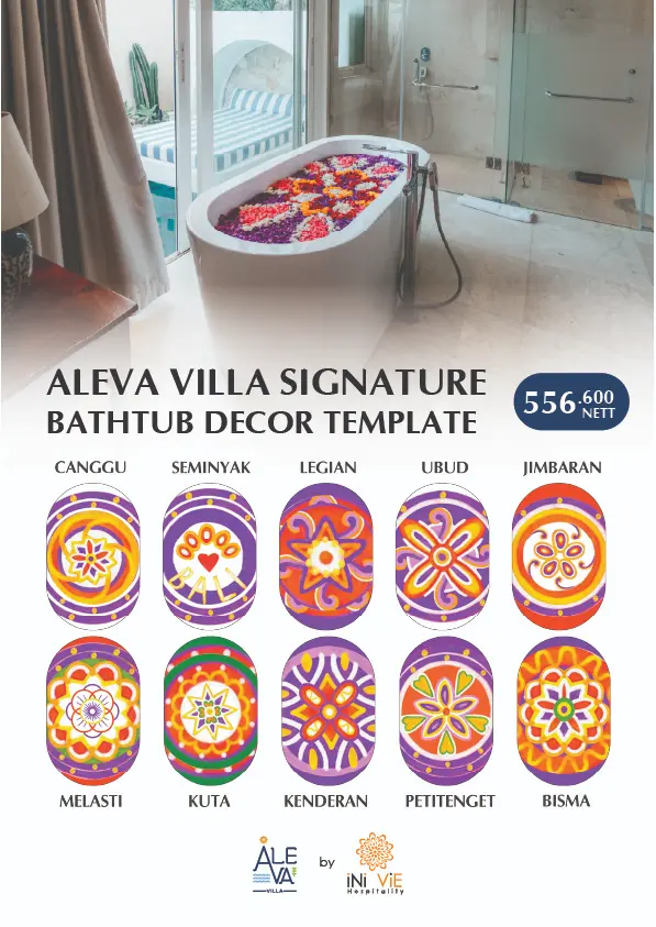 FLOWER DECOR SIGNATURE ON THE BATHTUB