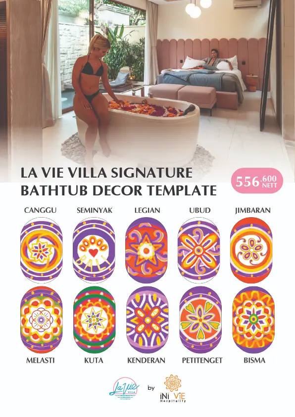 FLOWER DECOR SIGNATURE ON THE BATHTUB