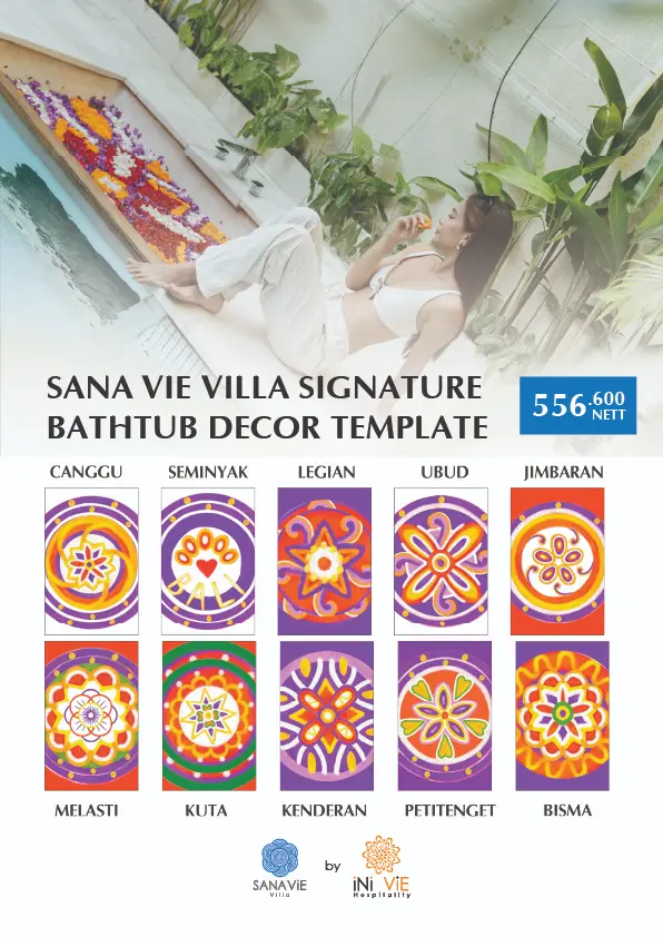 FLOWER DECOR SIGNATURE ON THE BATHTUB