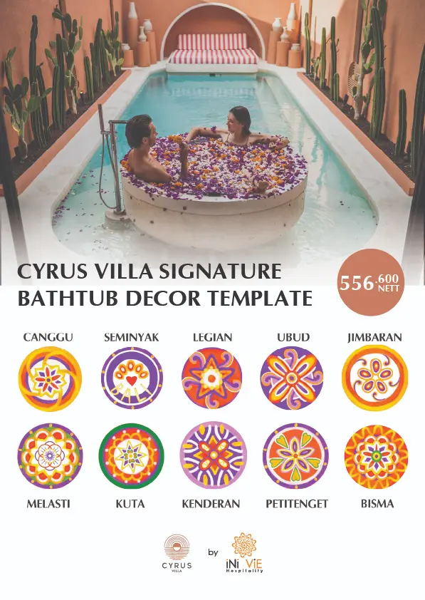 FLOWER DECOR SIGNATURE ON THE BATHTUB