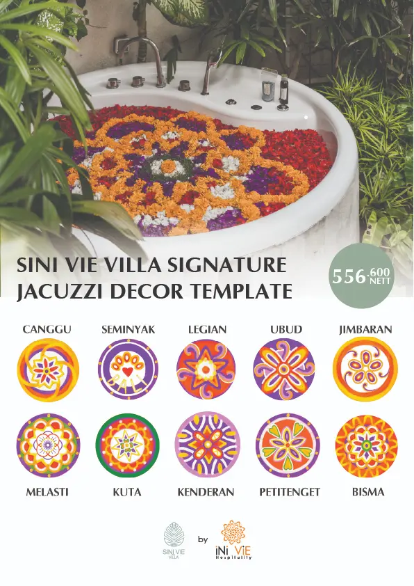 FLOWER DECOR SIGNATURE ON THE JACUZZI