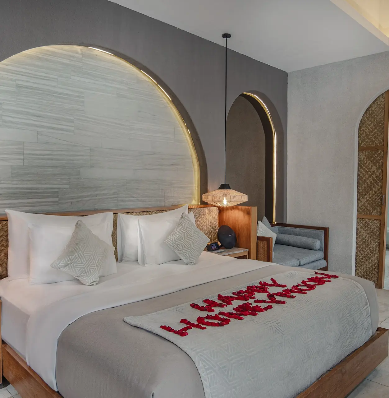 SPECIAL WORDING ON THE BED