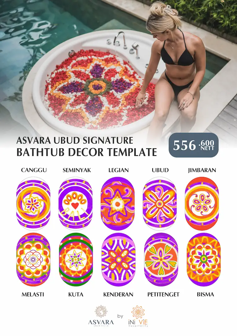 FLOWER DECOR SIGNATURE ON JACUZZI